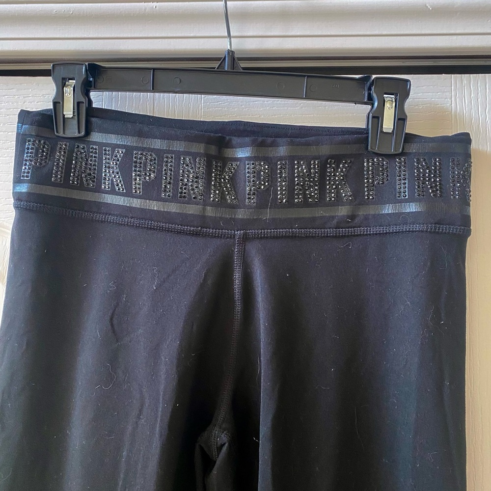 PINK Victoria's Secret sequins Leggings Embellished Waistband